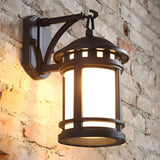 Industrial Style Black Outdoor Wall Lantern Sconce Image - 1