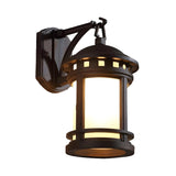 Industrial Style Black Outdoor Wall Lantern Sconce Image - 7