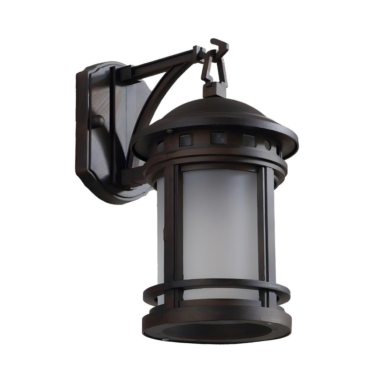 Industrial Style Black Outdoor Wall Lantern Sconce Image - 8