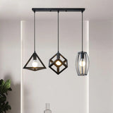 Industrial Triangle Black Metal Dining Room Pendant Light Image - 4