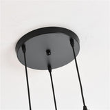 Industrial Triple Black Geometric Cage Pendant Light Image - 13