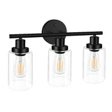 Industrial Vintage Cylinder Clear Glass Vanity Light  Image - 6