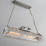 Industrial Vintage Geometric Metal Island Pendant Light Image - 13