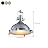 Industrial Warehosue Dome Metal Dome Pendant Light #size