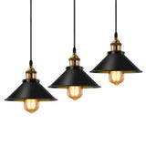 Industrial Warehouse Black Metal Cone Pendant Light Image - 10