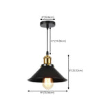 Industrial Warehouse Black Metal Cone Pendant Light Image - 22