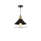 Industrial Warehouse Black Metal Cone Pendant Light Image - 24