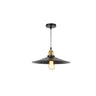 Industrial Warehouse Black Metal Cone Pendant Light Image - 5