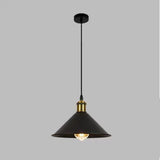 Industrial Warehouse Black Metal Cone Pendant Light Image - 7