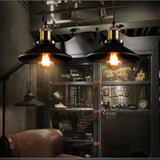 Industrial Warehouse Black Metal Cone Pendant Light Image - 8