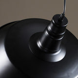 Industrial Warehouse Black Metal Dome Pendant Light Image - 12