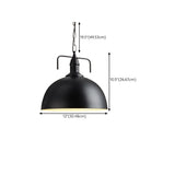 Industrial Warehouse Black Metal Dome Pendant Light Image - 20