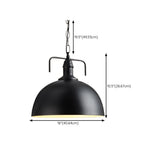 Industrial Warehouse Black Metal Dome Pendant Light Image - 21