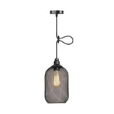 Industrial Wire Mesh Metal Dome Dining Room Pendant Light Image - 6