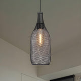 Industrial Wire Mesh Metal Dome Dining Room Pendant Light Image - 8