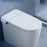 Intelligent Rounded Ceramic White Superswirl Compact Toilet Image - 1