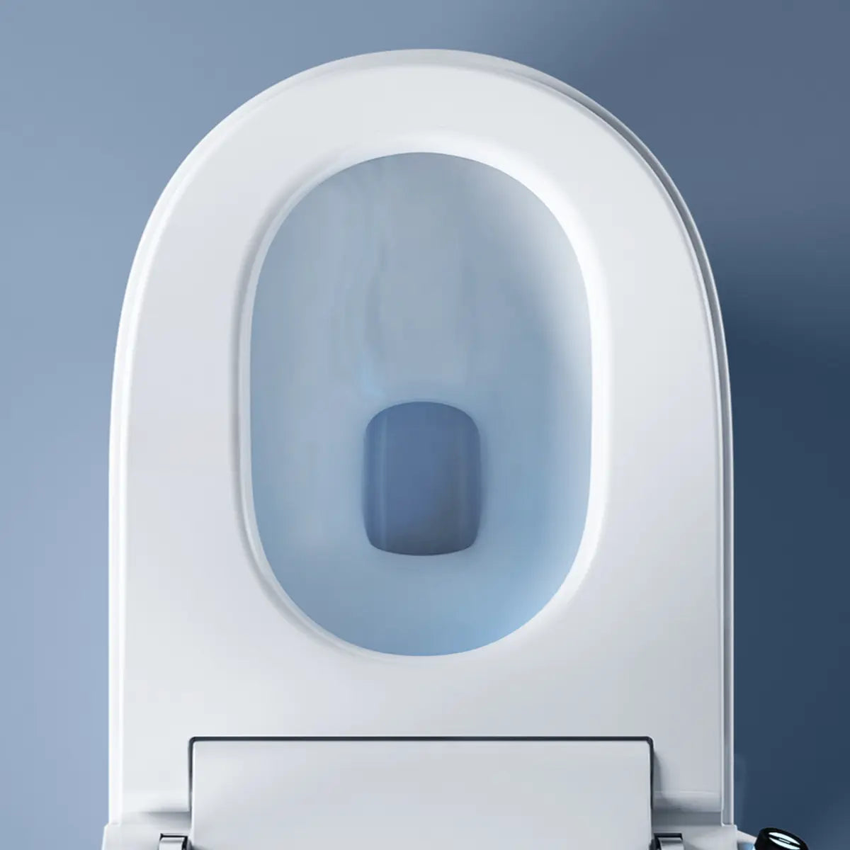 Intelligent Rounded Ceramic White Superswirl Compact Toilet Image - 10