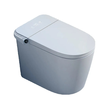 Intelligent Rounded Ceramic White Superswirl Compact Toilet Image - 2