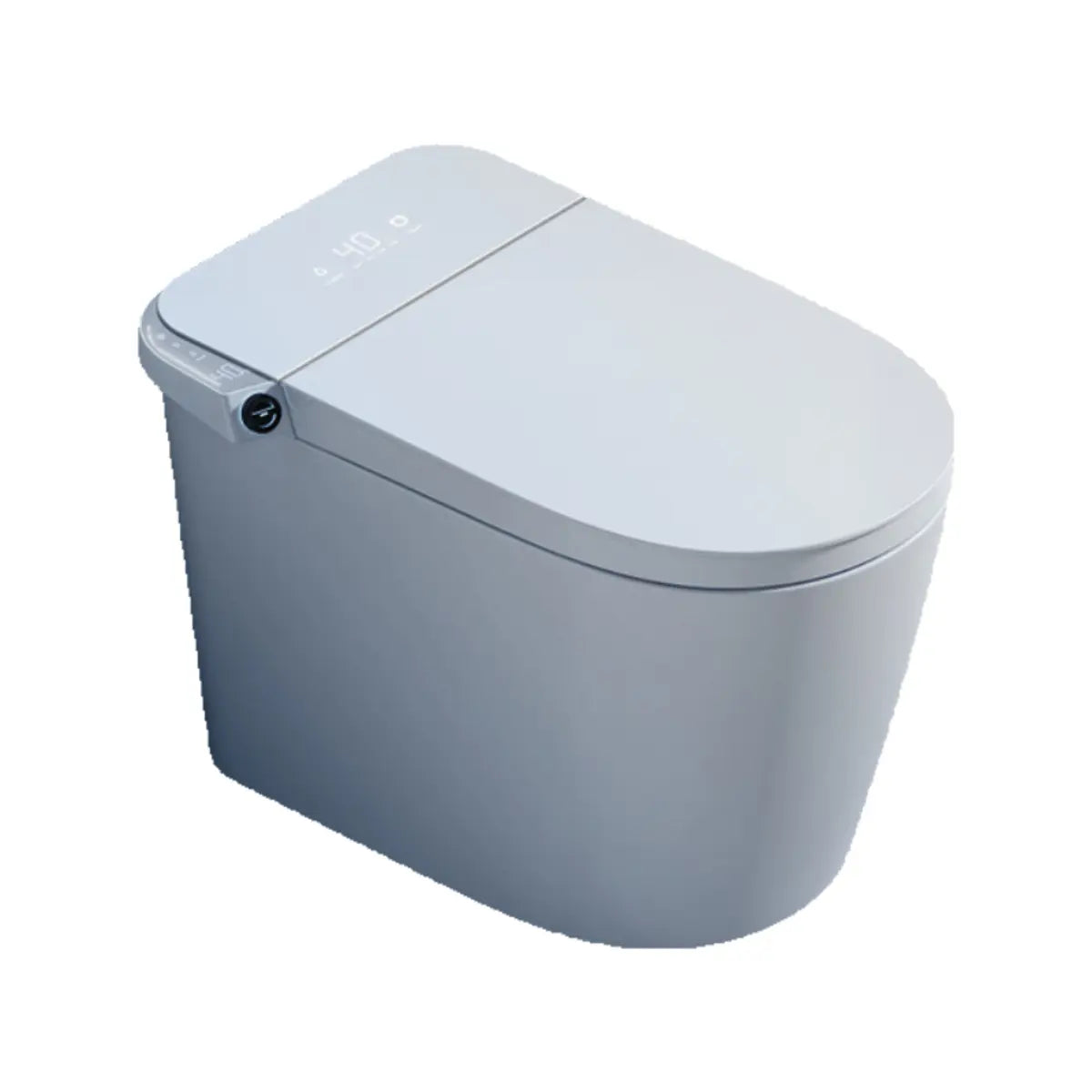 Intelligent Rounded Ceramic White Superswirl Compact Toilet Image - 3