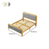 Iron Gray-White Headboard and Footboard Full Slat Bed Image - 10