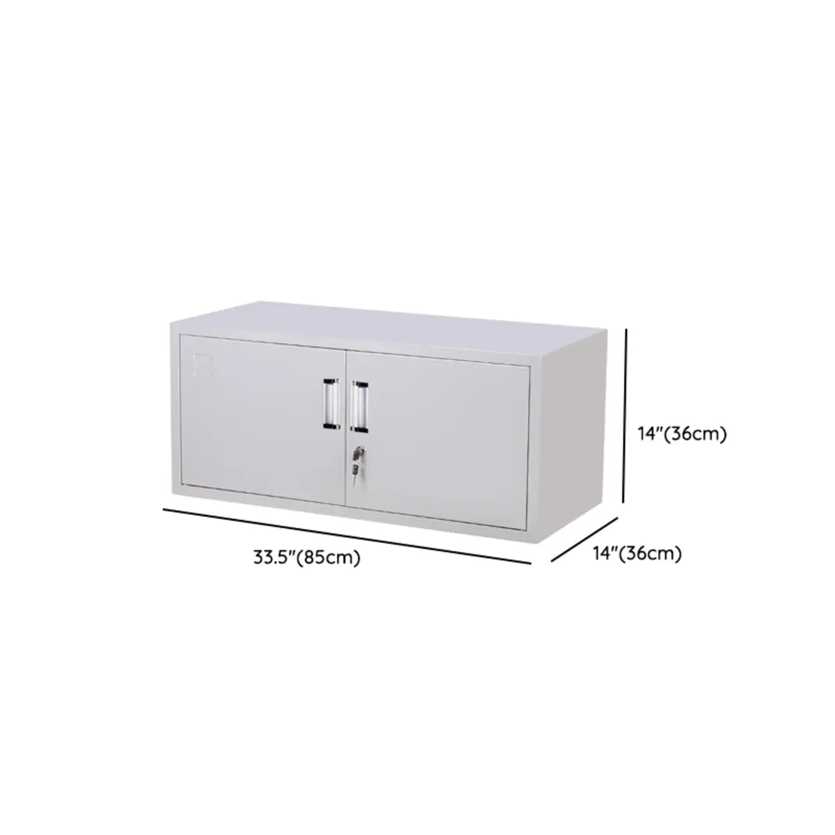 Iron White Lockable Office Storage Cabinet with Doors 