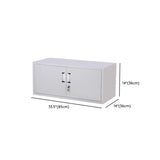 Iron White Lockable Office Storage Cabinet with Doors #size