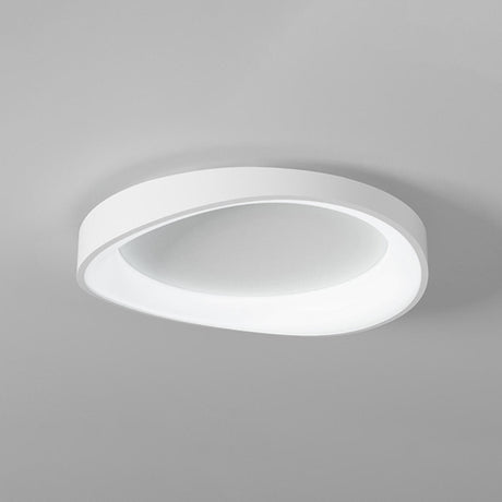 Irregular White Circular LED Flush Mount Ceiling Light Image - 2