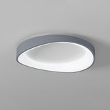 Irregular White Circular LED Flush Mount Ceiling Light Image - 3