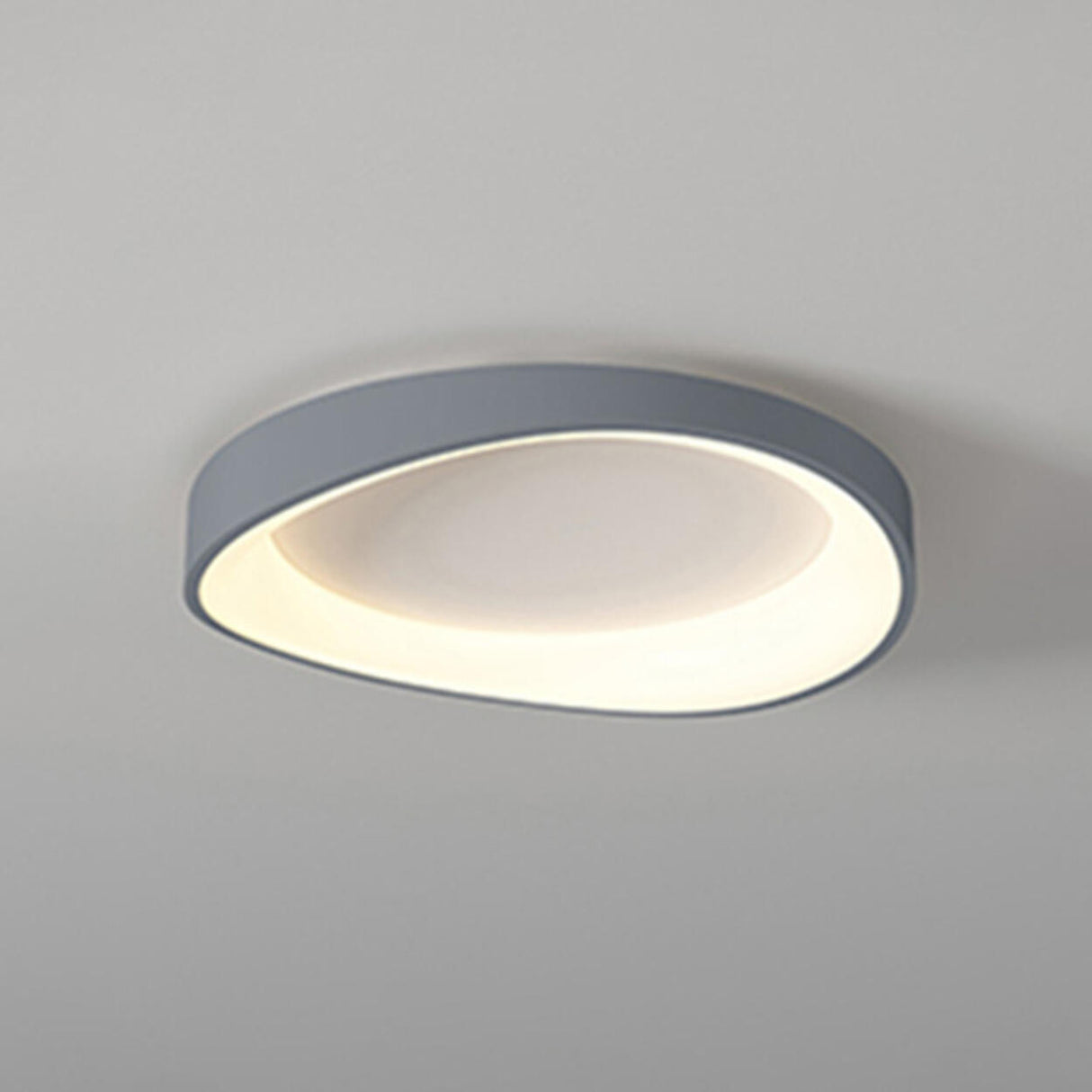 Irregular White Circular LED Flush Mount Ceiling Light Image - 5