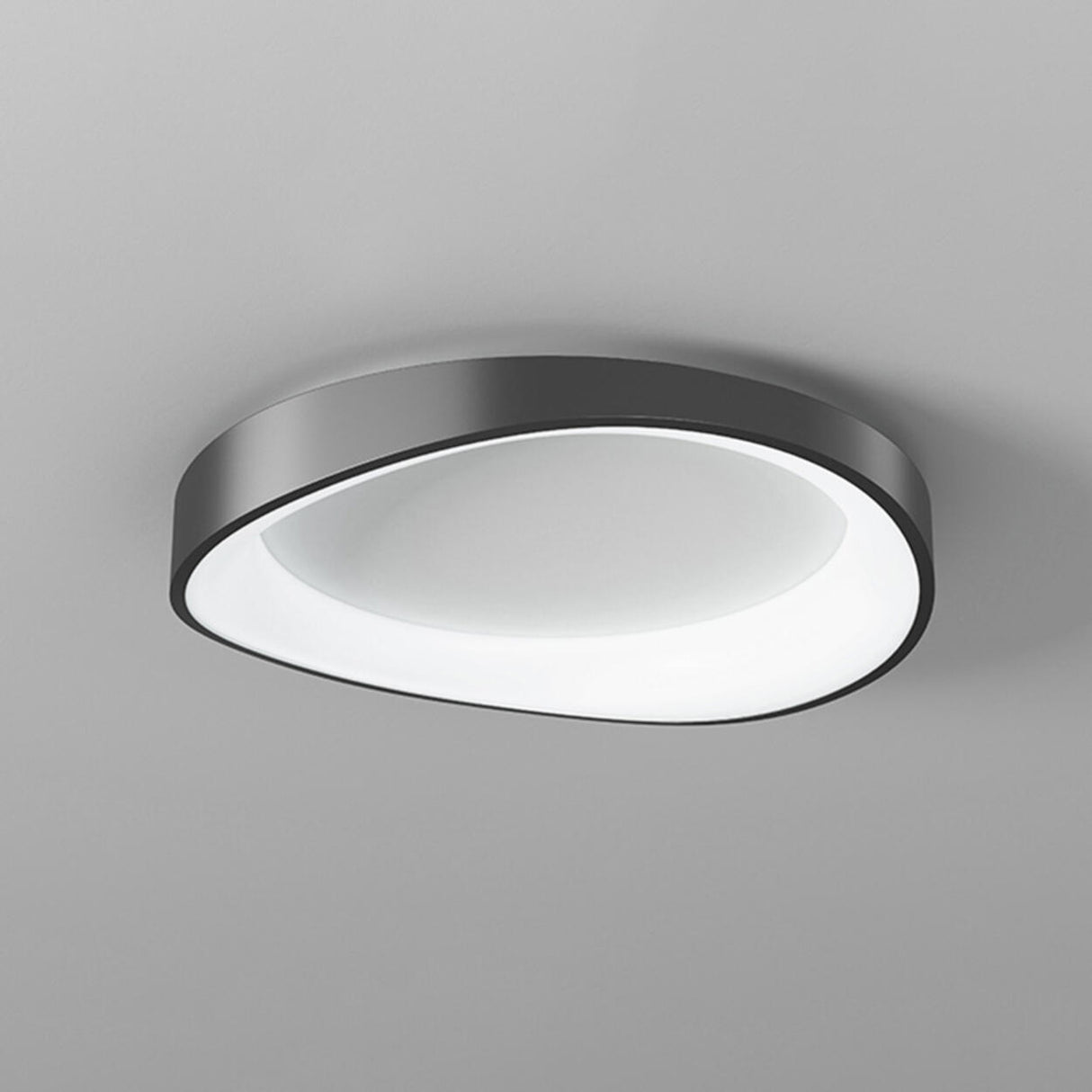 Irregular White Circular LED Flush Mount Ceiling Light Image - 7