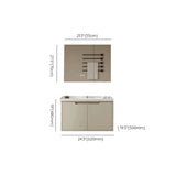 Ivory Sink Ceramic Top Storage Drawers Bathroom Vanity #size