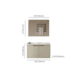 Ivory Sink Ceramic Top Storage Drawers Bathroom Vanity Image - 13