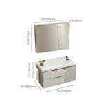 Ivory Sink Ceramic Top Storage Drawers Bathroom Vanity Image - 14