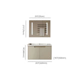 Ivory Sink Ceramic Top Storage Drawers Bathroom Vanity Image - 19