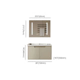 Ivory Sink Ceramic Top Storage Drawers Bathroom Vanity Image - 20