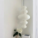 Japanese Ambient Rattan Pedant Lamp White Chandelier Image - 4