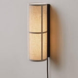 Japanese Style Cylinder Fabric Shade Wall Sconce Image - 1