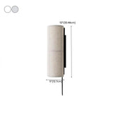 Japanese Style Cylinder Fabric Shade Wall Sconce Image - 17