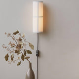 Japanese Style Cylinder Fabric Shade Wall Sconce Image - 6