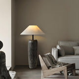 Japanese style White Cone Ceramic WaBi SaBi Floor Lamp Image - 4