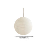 Japanese White Paper Lantern Dining Room Pendant Light Image - 10