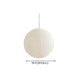 Japanese White Paper Lantern Dining Room Pendant Light Image - 11