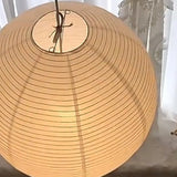 Japanese White Paper Lantern Dining Room Pendant Light Image - 6