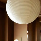 Japanese White Paper Lantern Dining Room Pendant Light Image - 8