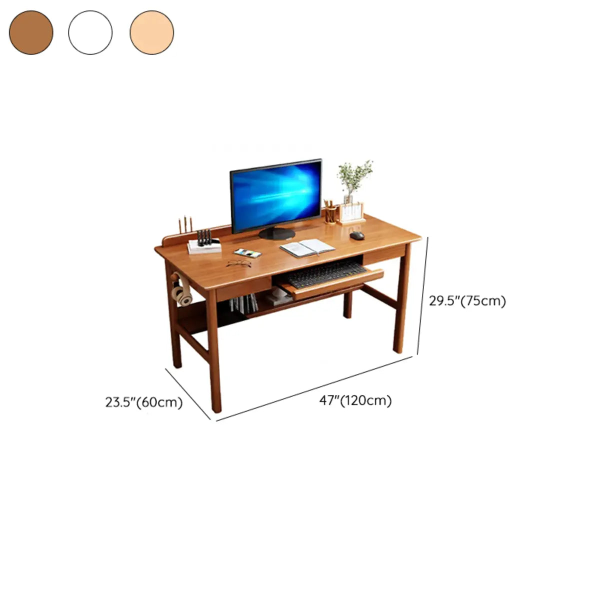 Keyboard Tray Soft Close Drawer H-Shape Computer Desk 