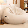 Khaki Removable Circular Cotton Bean Bag with Storage Image - 13