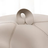 Khaki Removable Circular Cotton Bean Bag with Storage Image - 16