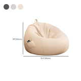 Khaki Removable Circular Cotton Bean Bag with Storage Image - 21