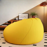 Khaki Removable Circular Cotton Bean Bag with Storage Image - 3