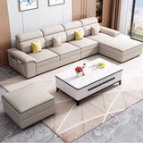 Khaki Tear Resistant Tech Cloth Sectional with Storage Image - 1